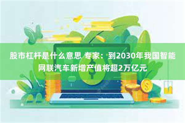 股市杠杆是什么意思 专家：到2030年我国智能网联汽车新增产值将超2万亿元